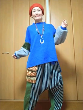 「チャイハネ（チャイハネ）のアイテム（ニット/セーター）」を使った、michiyogaさん（レディース・159cm）の秋コーディネート