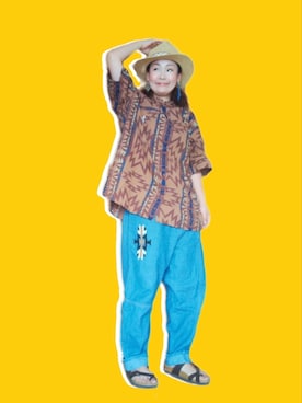 「チャイハネ（チャイハネ）のアイテム（デニムパンツ）」を使った、michiyogaさん（レディース・159cm）の夏コーディネート