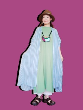 「チャイハネ（チャイハネ）のアイテム（ワンピース/ドレス）」を使った、michiyogaさん（レディース・159cm）の夏コーディネート