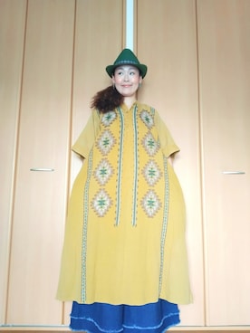 「チャイハネ（チャイハネ）のアイテム（ワンピース）」を使った、michiyogaさん（レディース・159cm）の春コーディネート