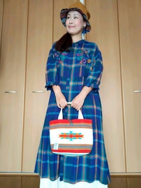 「チャイハネ（チャイハネ）のアイテム（バッグ）」を使った、michiyogaさん（レディース・159cm）の秋コーディネート
