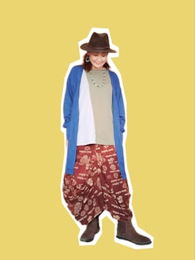 「チャイハネ（チャイハネ）のアイテム（アンサンブル）」を使った、michiyogaさん（レディース・159cm）の秋コーディネート
