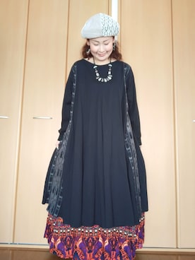 「チャイハネ（チャイハネ）のアイテム（スカート）」を使った、michiyogaさん（レディース・159cm）の春コーディネート