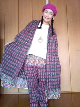 「チャイハネ（チャイハネ）のアイテム（その他トップス）」を使った、michiyogaさん（レディース・159cm）の夏コーディネート