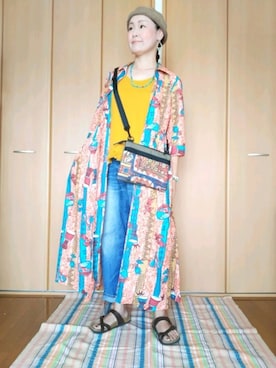 「チャイハネ（チャイハネ）のアイテム（バッグ）」を使った、michiyogaさん（レディース・159cm）の夏コーディネート