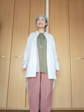 「チャイハネ（チャイハネ）のアイテム（アンサンブル）」を使った、michiyogaさん（レディース・159cm）の春コーディネート