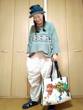 「チャイハネ（チャイハネ）のアイテム（その他トップス）」を使った、michiyogaさん（レディース・159cm）の秋コーディネート
