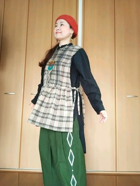 「チャイハネ（チャイハネ）のアイテム（その他トップス）」を使った、michiyogaさん（レディース・159cm）の冬コーディネート
