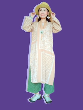 「チャイハネ（チャイハネ）のアイテム（ワンピース/ドレス）」を使った、michiyogaさん（レディース・159cm）の夏コーディネート