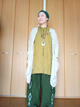 「チャイハネ（チャイハネ）のアイテム（ヘアアクセサリー）」を使った、michiyogaさん（レディース・159cm）の冬コーディネート
