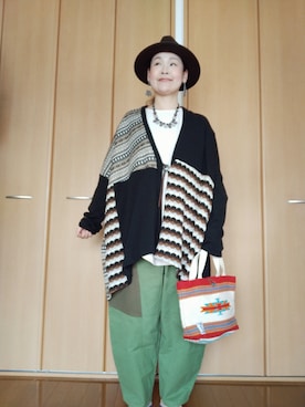 「チャイハネ（チャイハネ）のアイテム（バッグ）」を使った、michiyogaさん（レディース・159cm）の冬コーディネート