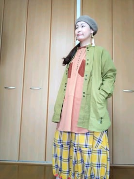 「チャイハネ（チャイハネ）のアイテム（スカート）」を使った、michiyogaさん（レディース・159cm）の冬コーディネート
