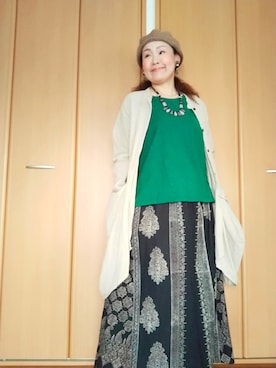 「チャイハネ（チャイハネ）のアイテム（ハンチング/ベレー帽）」を使った、michiyogaさん（レディース・159cm）の春コーディネート