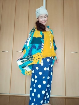 「チャイハネ（チャイハネ）のアイテム（ニットキャップ/ビーニー）」を使った、michiyogaさん（レディース・159cm）の秋コーディネート
