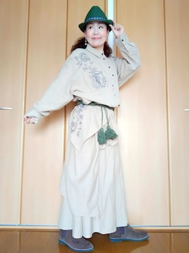 「チャイハネ（チャイハネ）のアイテム（ブーツ）」を使った、michiyogaさん（レディース・159cm）の春コーディネート