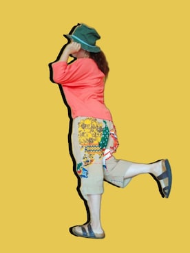 「チャイハネ（チャイハネ）のアイテム（パンツ）」を使った、michiyogaさん（レディース・159cm）の夏コーディネート
