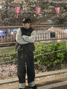 「shesame（シーセム）のアイテム（ジャケット/アウター）」を使った、ハッチーさん（メンズ・172cm）の春コーディネート