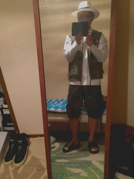 「DIESEL（ディーゼル）のアイテム（その他アウター）」を使った、相互フォローYさん（メンズ・165cm）の夏コーディネート