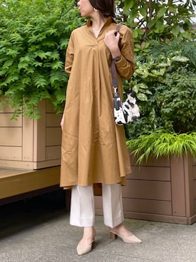 「prose verse（プロズヴェール）のアイテム（シャツワンピース）」を使った、MAIさん（レディース・170cm）の秋コーディネート