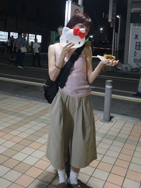 「ONE（ワン）のアイテム」を使った、ひかたんさん（レディース・158cm）の夏コーディネート