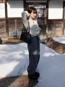 「CLANE（クラネ）のアイテム」を使った、ひかたんさん（レディース・158cm）の冬コーディネート