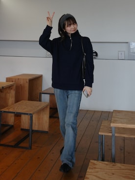 「STANDOIL（スタンドオイル）のアイテム」を使った、ひかたんさん（レディース・158cm）の冬コーディネート