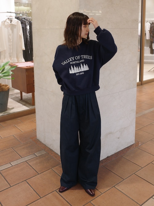 6(ROKU)＞タック パンツ ネイビー（スラックス）｜6（ロク）の