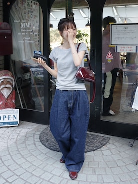 「ADD CULUMN（アドカラム）のアイテム」を使った、ひかたんさん（レディース・158cm）の春コーディネート