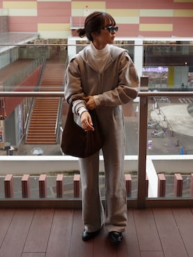 「アイテム（オールインワン・サロペット）」を使った、ひかたんさん（レディース・158cm）の冬コーディネート