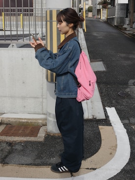 「ONE（ワン）のアイテム」を使った、ひかたんさん（レディース・158cm）の冬コーディネート