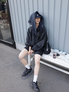 「ONE（ワン）のアイテム」を使った、ひかたんさん（レディース・158cm）の春コーディネート