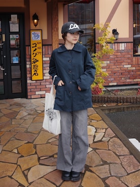 「ONE（ワン）のアイテム（パンツ）」を使った、ひかたんさん（レディース・158cm）の春コーディネート