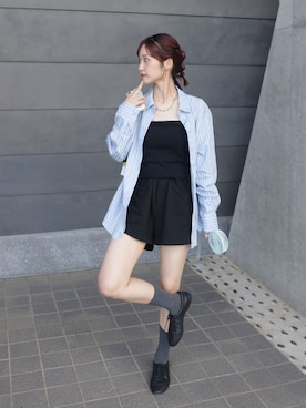 「CROWN（クラウン）のアイテム」を使った、ひかたんさん（レディース・158cm）の秋コーディネート