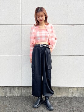 「韓国好きな人と繋がりたい」｜「アイテム（ブーツ）」を使った、ひかたんさん（レディース・158cm）の秋コーディネート
