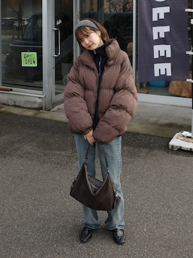 「STANDOIL（スタンドオイル）のアイテム」を使った、ひかたんさん（レディース・158cm）の冬コーディネート