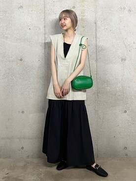 「SENSE OF PLACE by URBAN RESEARCH（センスオブプレイスバイアーバンリサーチ）のアイテム（スカート）」を使った、ひかたんさん（レディース・158cm）の春コーディネート