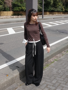 「STANDOIL（スタンドオイル）のアイテム」を使った、ひかたんさん（レディース・158cm）の春コーディネート