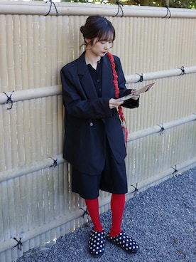 「アイテム（タイツ/ストッキング）」を使った、ひかたんさん（レディース・158cm）の冬コーディネート