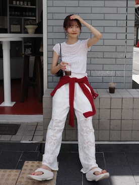 「ONE（ワン）のアイテム」を使った、ひかたんさん（レディース・158cm）の夏コーディネート