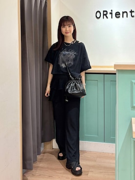 「厚底」｜Tanakaさん（レディース・156cm）の夏コーディネート