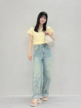 「ORiental TRaffic（オリエンタルトラフィック）のアイテム（ショルダーバッグ）」を使った、Tanakaさん（レディース・156cm）の夏コーディネート
