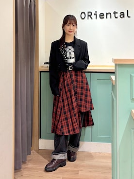 「厚底」｜Tanakaさん（レディース・156cm）の秋コーディネート