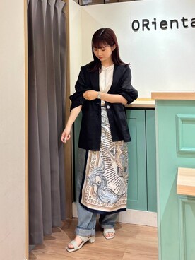 「WA ORiental TRaffic（ダブルエーオリエンタルトラフィック）のアイテム」を使った、Tanakaさん（レディース・156cm）の夏コーディネート