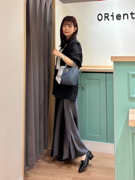 「アイテム（ローファー、グレー系）」を使った、Tanakaさん（レディース・156cm）の夏コーディネート