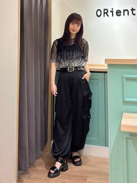 「厚底」｜Tanakaさん（レディース・156cm）の夏コーディネート