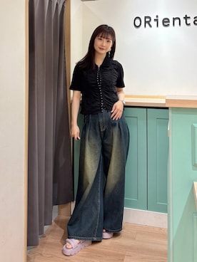 「厚底」｜Tanakaさん（レディース・156cm）の夏コーディネート