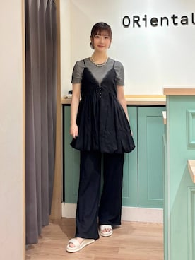 「WA ORiental TRaffic（ダブルエーオリエンタルトラフィック）のアイテム」を使った、Tanakaさん（レディース・156cm）の夏コーディネート