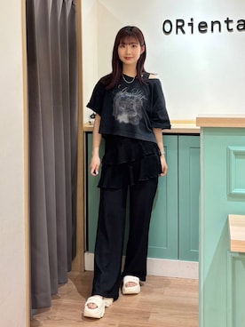 「厚底」｜Tanakaさん（レディース・156cm）の夏コーディネート