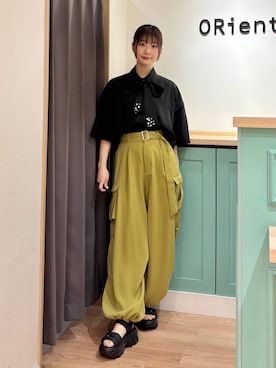 「厚底」｜Tanakaさん（レディース・156cm）の夏コーディネート