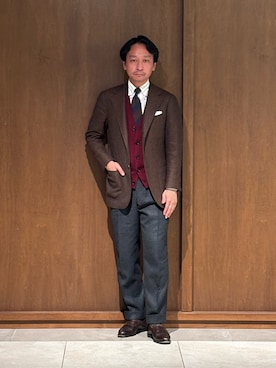 「DRUMOHR（ドルモア）のアイテム」を使った、IZUMITAさん（メンズ・165cm）の冬コーディネート